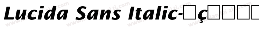 Lucida Sans Italic字体转换